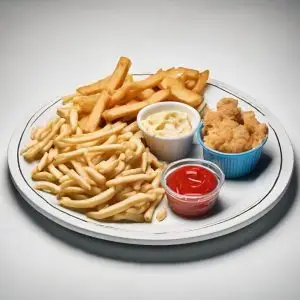 plate of bland unhealthy food
